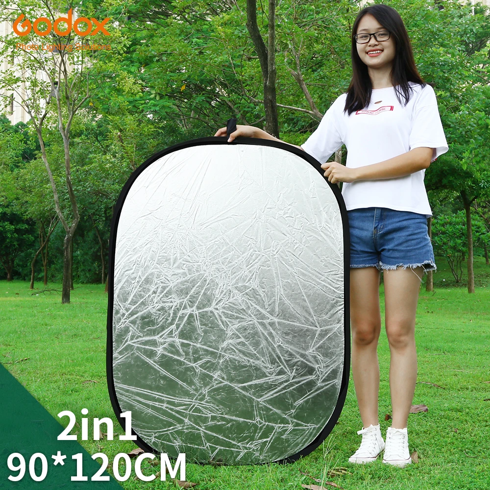

Godox 35" * 47" 90 x 120cm 2 in 1 Portable Collapsible Light Oval Photography Reflector Board