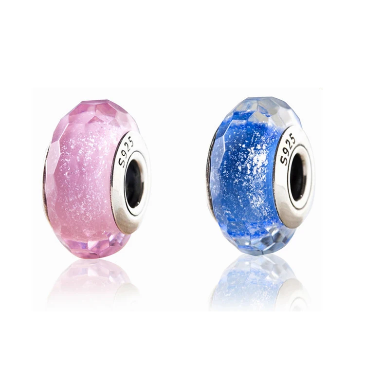 925 пробы серебристым отливом радужные граненое муранское Стекло из бисера