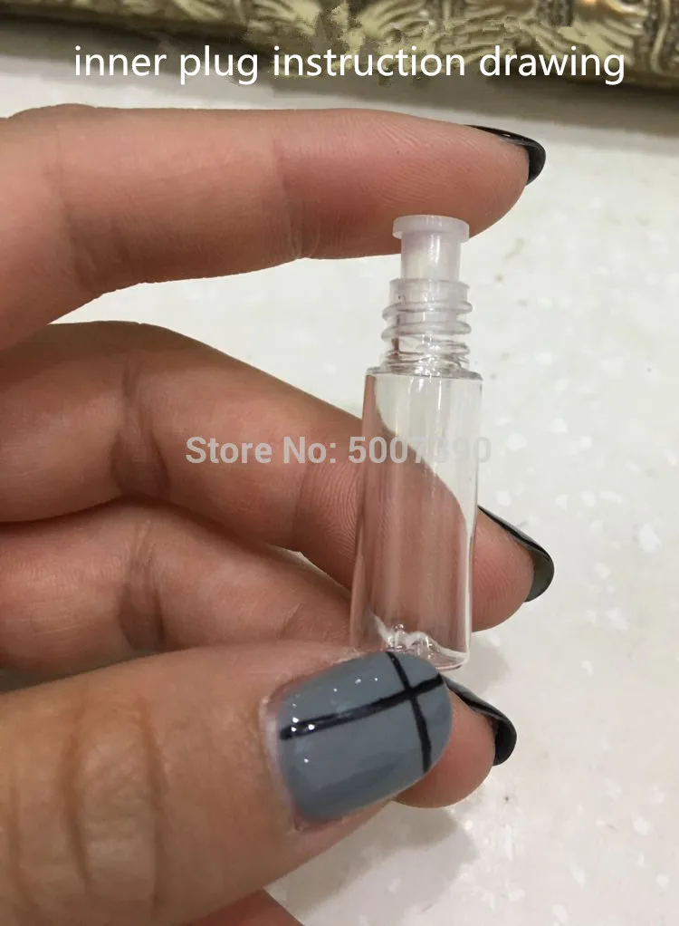 wholesale 1.2ML Empty Clear PET Lip Gloss Tubes Plastic Lip Balm Tube Lipstick Mini Sample Cosmetic Container With Rose Gold Cap