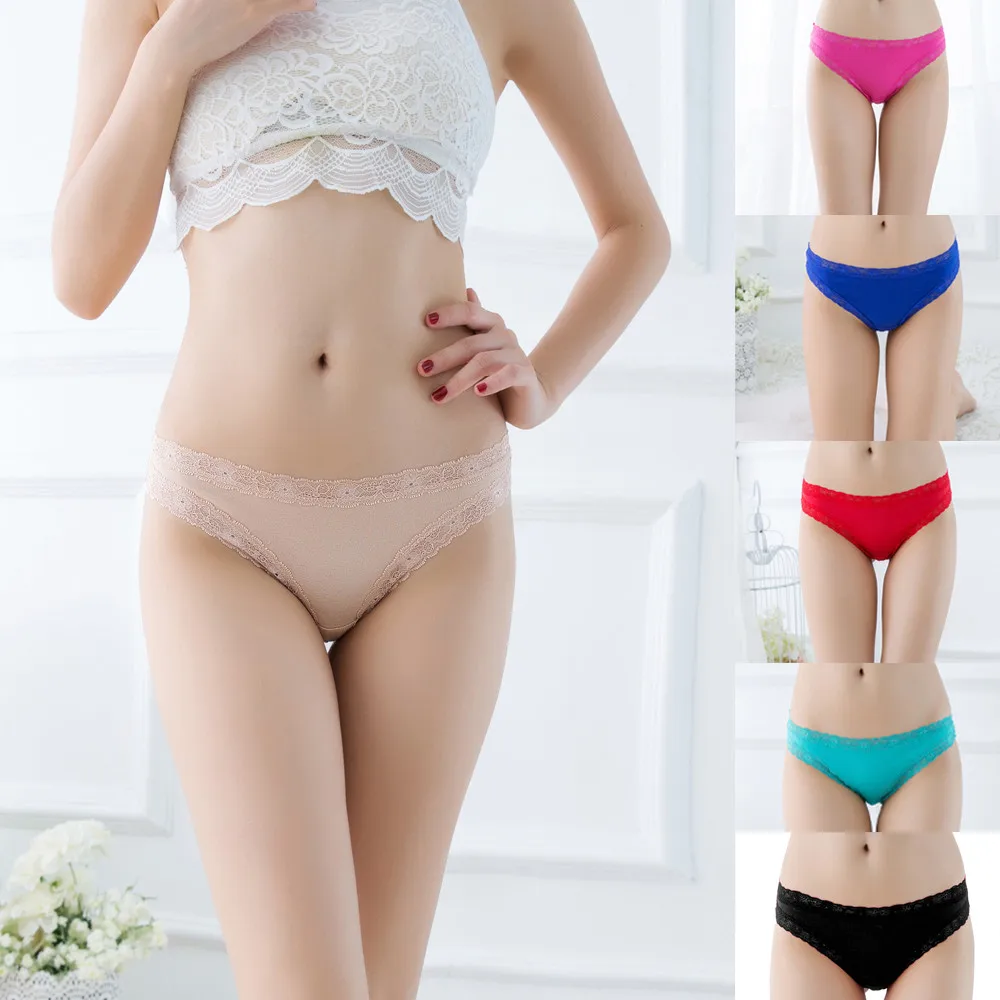 

Cotton Panties Women Lace Seamless High-Rise Briefs Panties Floral Print Thongs Polyester Underwear Bayan Kilot p2 30 1.746