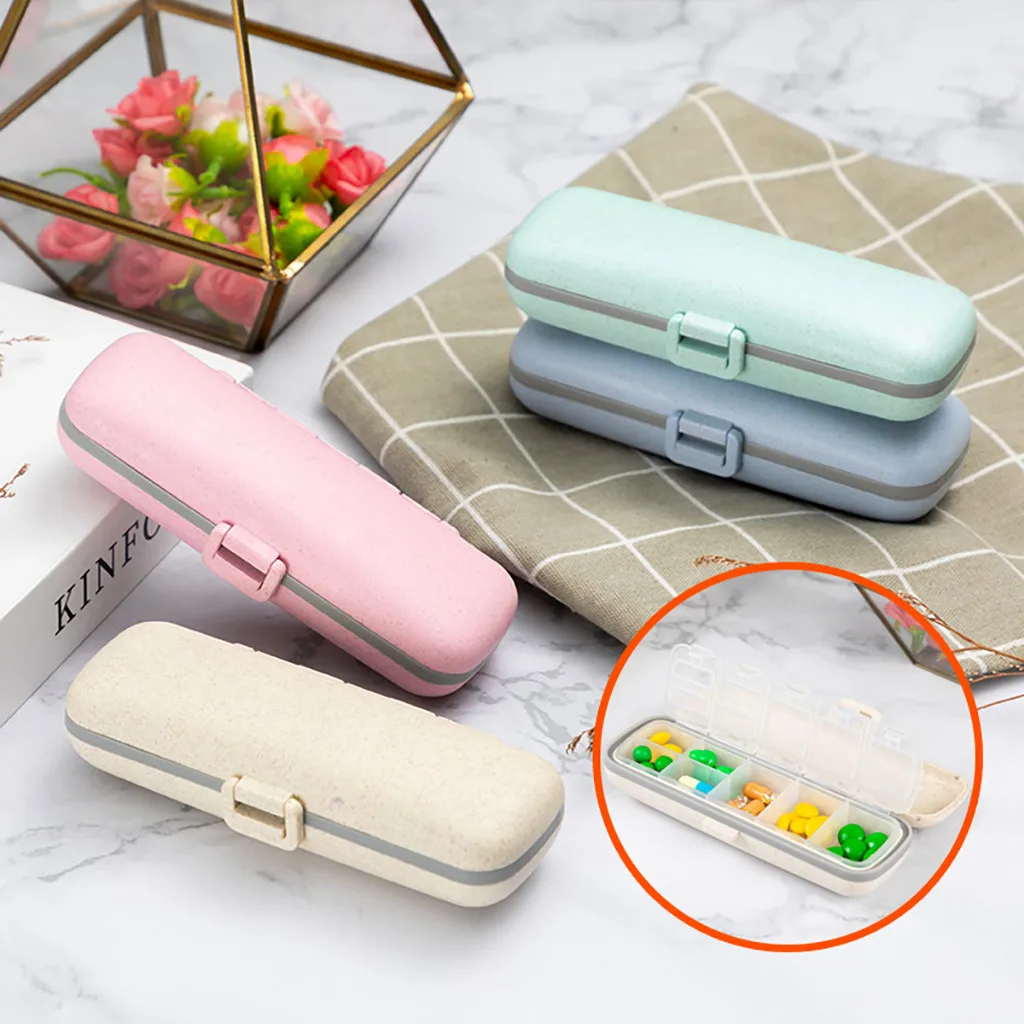

Dispenser For medicines Organizer Case pill box fPill Medicine Tablet pillbox multicolor container Weekly Storage Case Large