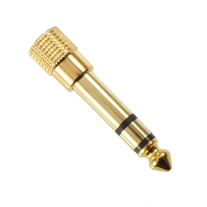 

High Quality 1Pc 6.5mm 1/4"Male plug to 3.5mm 1/8"Female Jack Stereo Headphone Audio Adapter