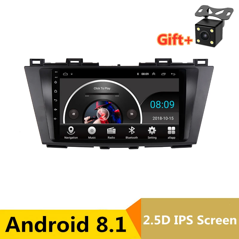 

9" 2.5D IPS Android 8.1 Car DVD Multimedia Player GPS for Mazda 5 2009 2010 2011 2012 2013 audio car radio stereo navigation