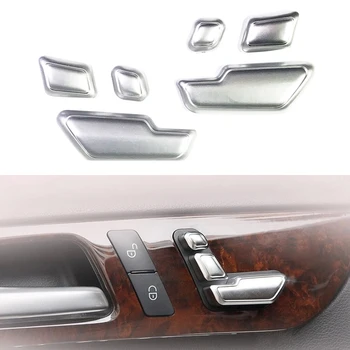 

JEAZEA Chrome Door Seat Adjustable Button Switch Cover Trim for Mercedes Benz B C E ML CLA GLK GL Class W166 W204 W246 W117 W218