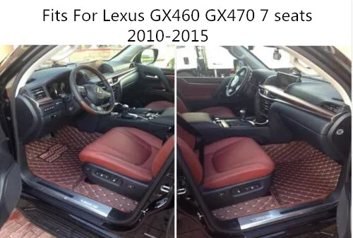 High Qualit Car Leather Floor Mats Fits For Lexus GX460 GX470 7 seats 2010-2015 Free shipping | Автомобили и мотоциклы