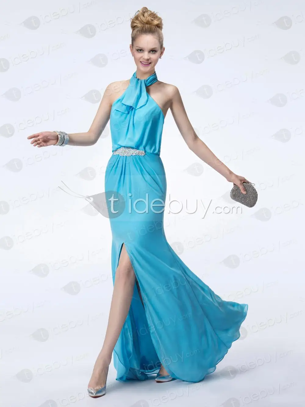 grils designer-Elegant Halter A-line Floor-length Bridesmaid Dress 10850329 | Свадьбы и торжества