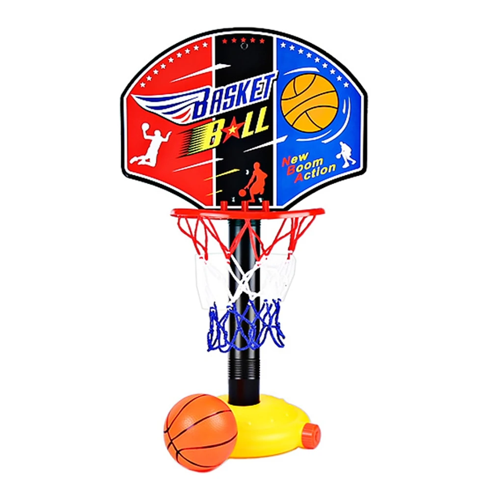 2PCS/Set Indoor Outdoor Super Adjustable Basketball Stand Sport Set Kid Fitness Toy with Inflator Ball Backboard Kit |