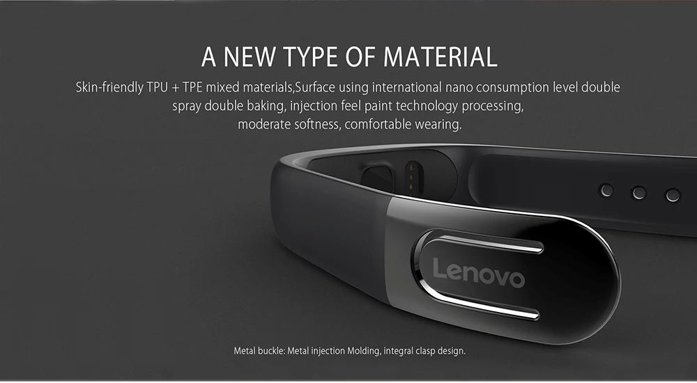 Lenovo HW02 Smartband IP67 Waterproof Bluetooth 4.0 Sedentary Reminder Sleep / Heart Rate Monitor Anti-lost