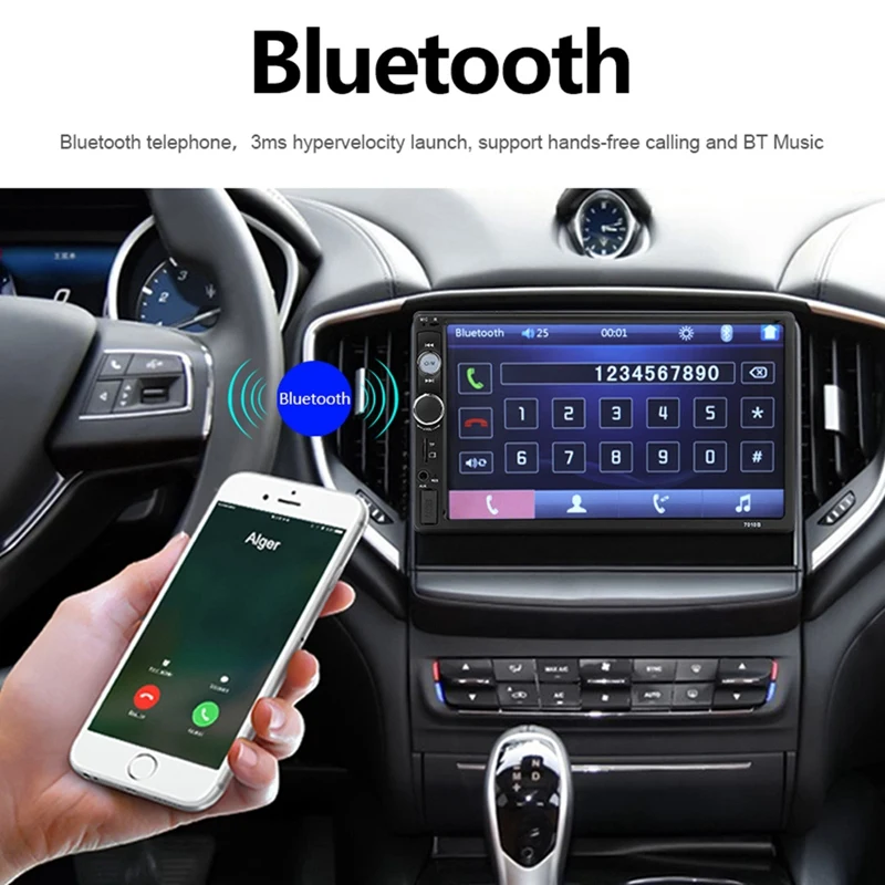 7010B 2 Din Автомобильный Радио 7 дюймов плеер Mp3 свяжитесь Экран Bluetooth Автомобильный мультимедийный плеер зеркало Android автомобильный резервный