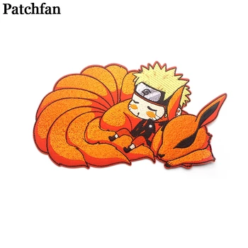 

20pcs/lot Patchfan Anime applique patches diy iron on para shoe jeans bag shirt clothes punk stickers embroideried badge A2131