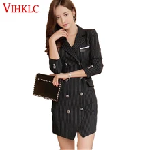 Модные женские туфли Костюмы ветровка, длинное пальто Демисезонный пальто для женщин двубортное тонкое шерстяное пальто в полоску пальто C349