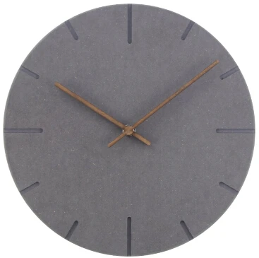 12 дюймов деревянные настенные часы простая в современном скандинавском стиле минималистские часы художественные европейские короткие деревянные настенные домашние декоративные часы бесшумные - Color: T9753B