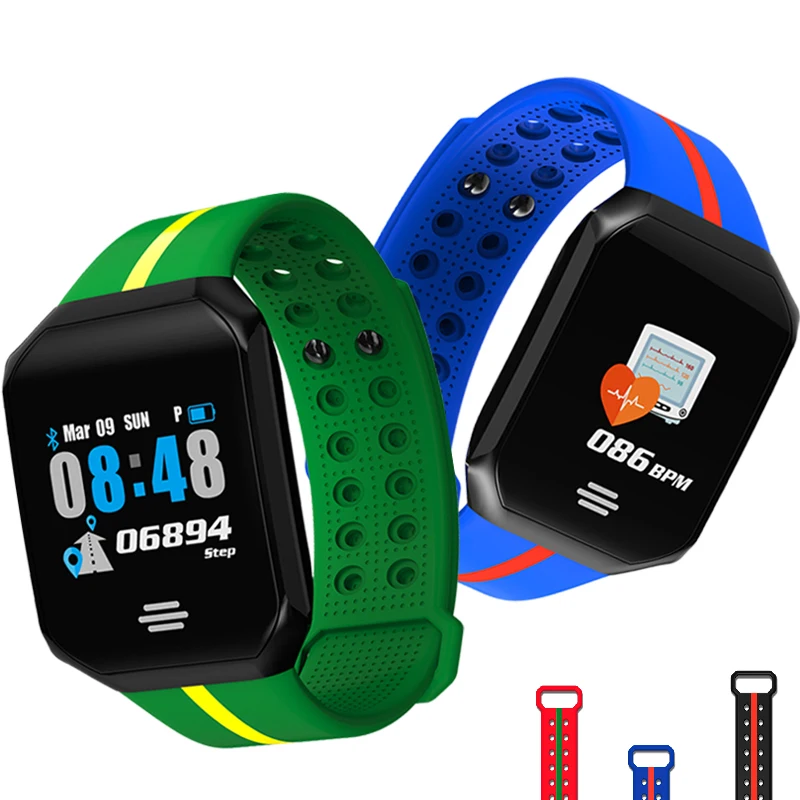 

Fitness Smart Watch Men's Women's Pedometer Screen Touch Intelligent Sport Watch Silicone Band Bluetooth Watch Android IOS
