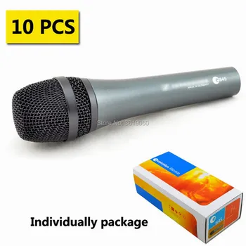 

Free shipping, 10 pcs cheap price e845 wired dynamic cardioidvocal microphone , e845 wired sennheisertype vocal microphone