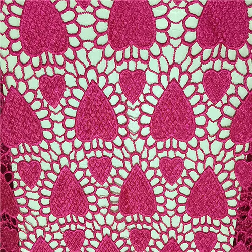 

Hot Sale French Lace 5yards/lot cheap African Lace Fabric High Quality African Cord Lace Fabric Pink African Guipure Lace