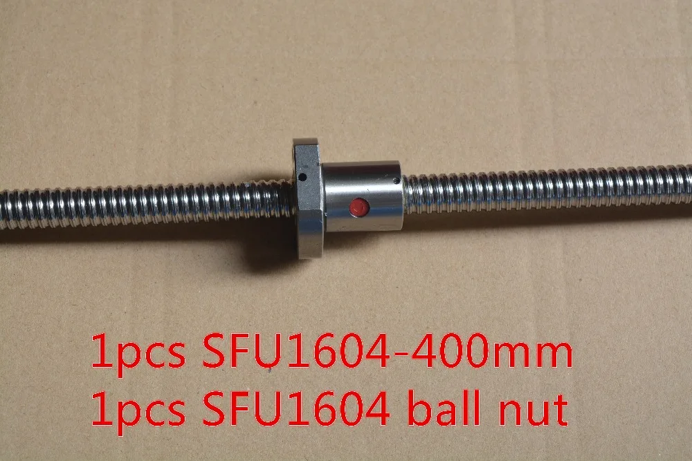 diameter 16mm Ball screw SFU1604 length 400mm plus RM1604 1604 ball nut CNC DIY Carving machine
