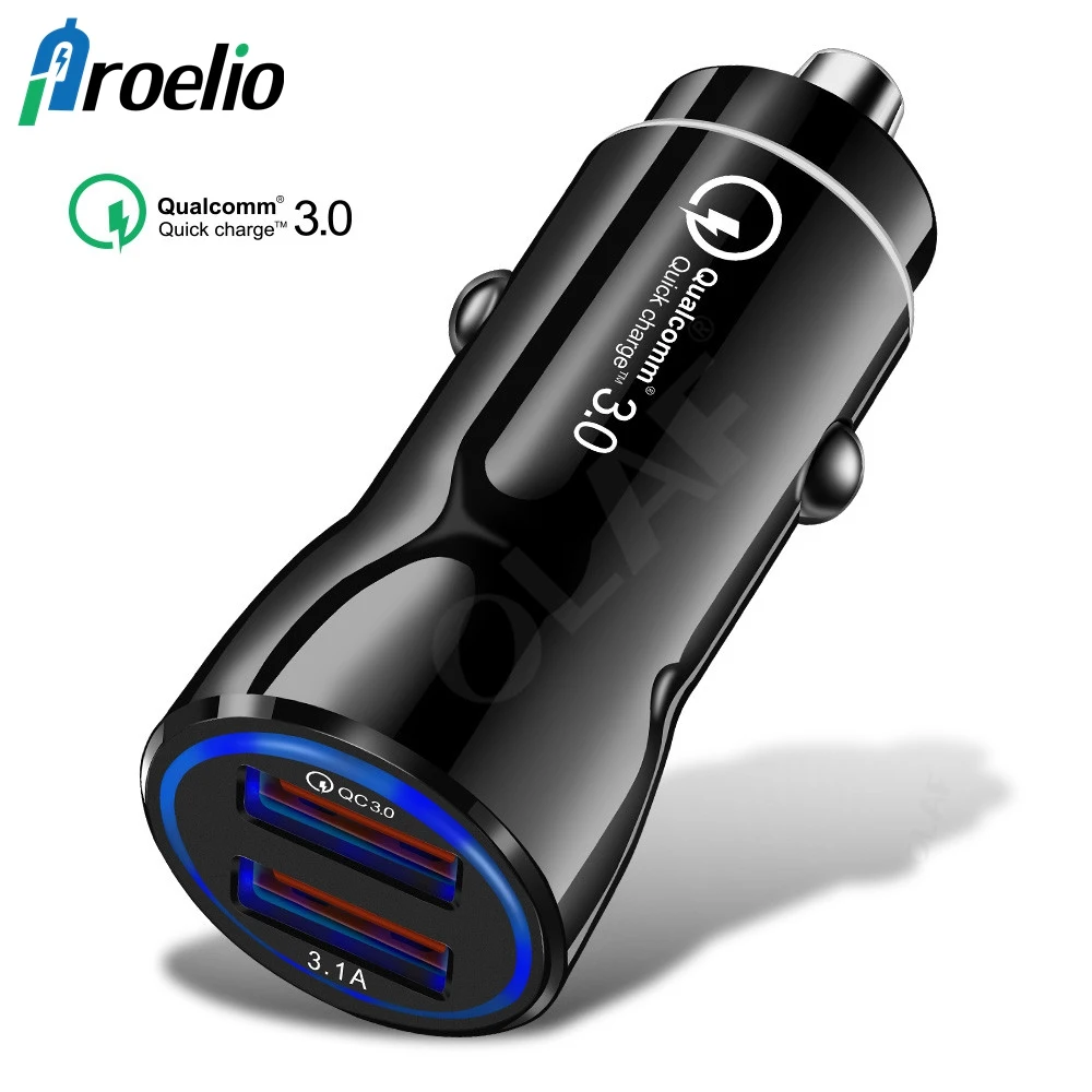 

Proelio Quick Charger 3.0 Car USB Charger For Xiaomi Mi 8 9 Redmi Note 7 Fast Phone Charger For iPhone 7 8 Plus X For Samsung S9