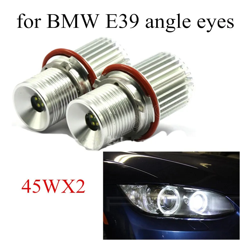 

2 pieces hot LED White LED Angle Eye Halo Ring Marker Light Bulb For BMW E39 E53 E60 E61 E63 E64 E65 E66 E87 2X45W
