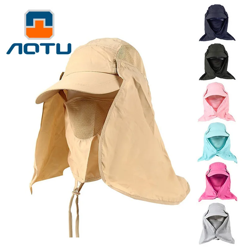 

NEW 2019 Outdoor Removable fishing jungle cap men and women windbreak mosquito sun hat fisherman caps mountaineering Hunting hat