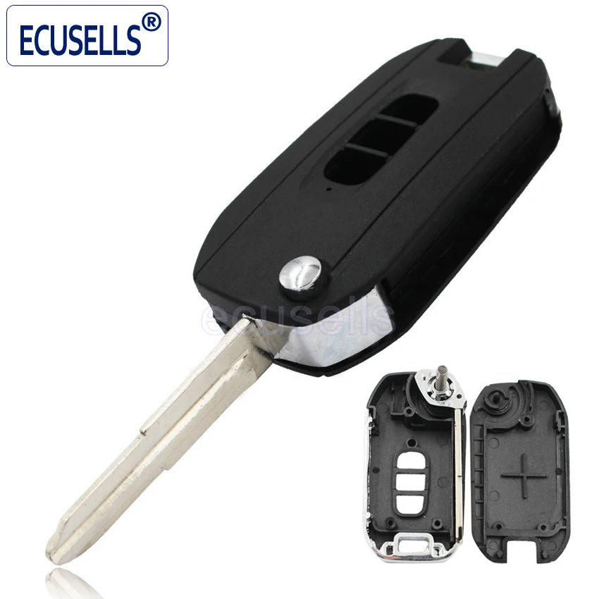 

3 Buttons Modified Flip Key Shell for Chevrolet Captiva Key Case Fob Uncut