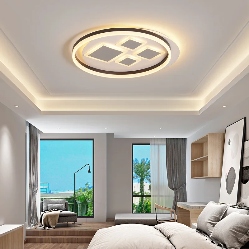 Model Circel Rings LED Ceiling Lights For Living Room Bedroom Study Home Lighting Lamp lustre luminaires AC100-265V | Лампы и