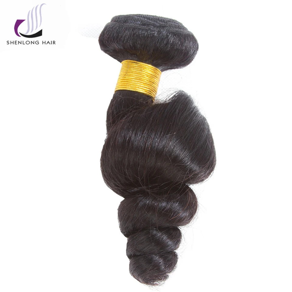 SHENLONG HAIR Loose Wave 1 Piece 8-26 Inch Non Remy Malaysian Hair Weave Bundles 100% Natural Color Human Hair Hair Extension SHENLONG HAIR Loose Wave 1 Piece 8-26 Inch Non Remy Malaysian Hair Weave Bundles 100% Natural Color Human Hair Hair Extension