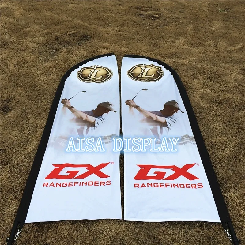 

free shipping 3.5m beach flag pole custom tow side flag and base