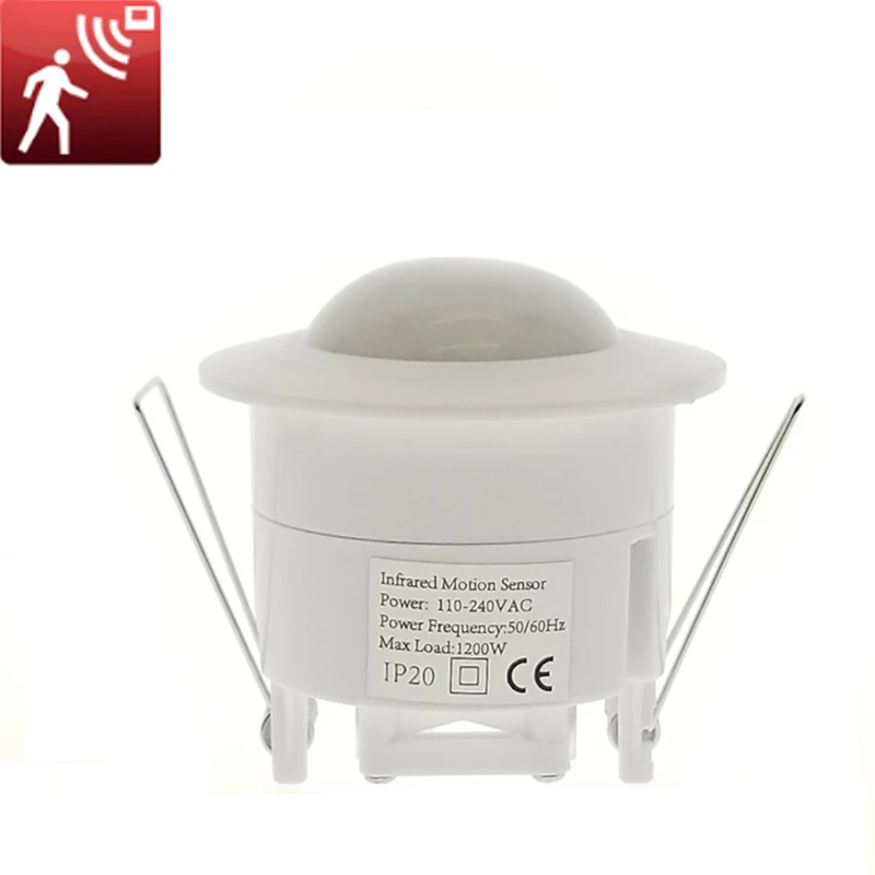 

New Infrared motion sensor switch AC110V 220V 240V 360 Degree Adjustable Mini Security Ceiling PIR Body Sensor Switch Max 6m