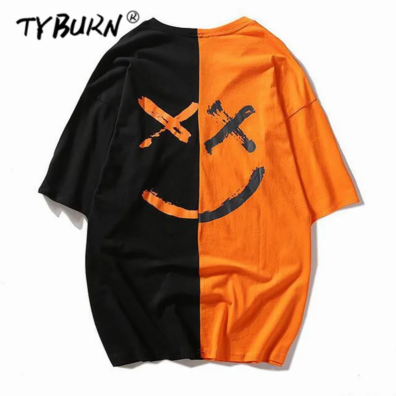 TYBURN новая мужская одежда с круглым вырезом и принтом Мужская Летняя Удобная