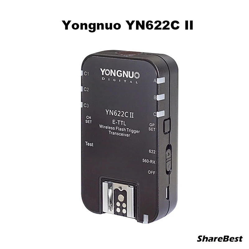 YONGNUO YN-622C II RX YN622C II HSS E-TTL Flash Trigger Transceiver for Canon Camera Compatible With YN622C YN560-TX RF-603