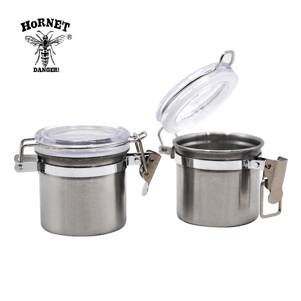 HORNET Stainless Steel Airtight Stash Jar 2.17 Inches Multi-Use Vacuum Seal Portable Storage Container for Tobacco Herbs