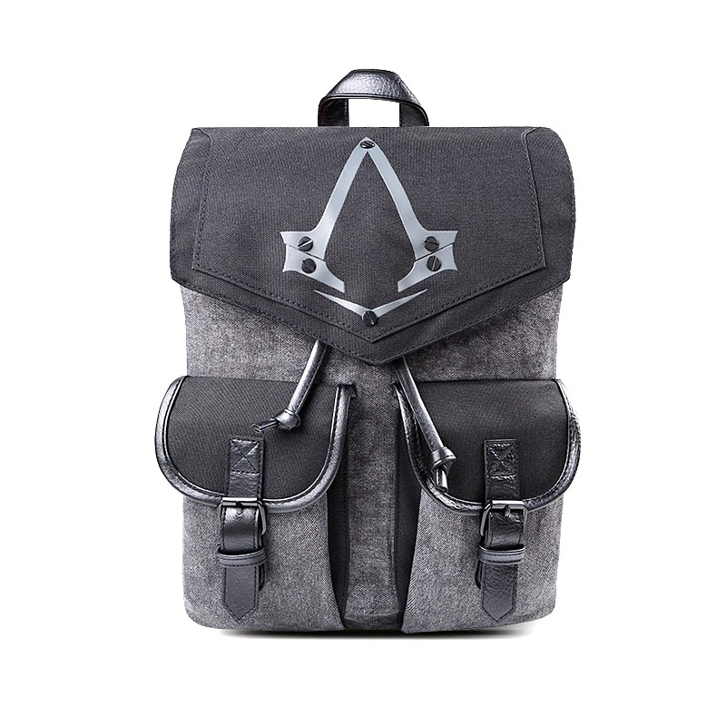 Assassins creed Cosplay Backpack Men School Bags Official Assassins Creed Syndicate Logo school backpacks Bag Rucksack Assassins creed Cosplay Backpack Men School Bags Official Assassins Creed Syndicate Logo school backpacks Bag Rucksack