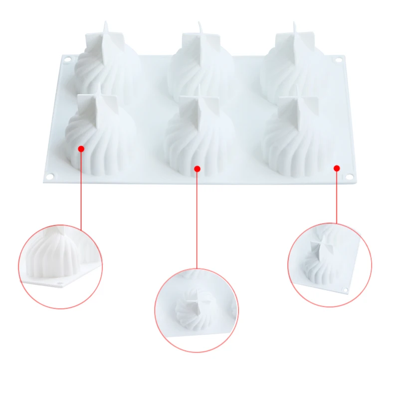 SHENHONG Dome Art 3D Cake Mould For Baking Forms Cream Mold Silicone Mousse DIY Baking Cookie Mould Fondant Bakery Brownie