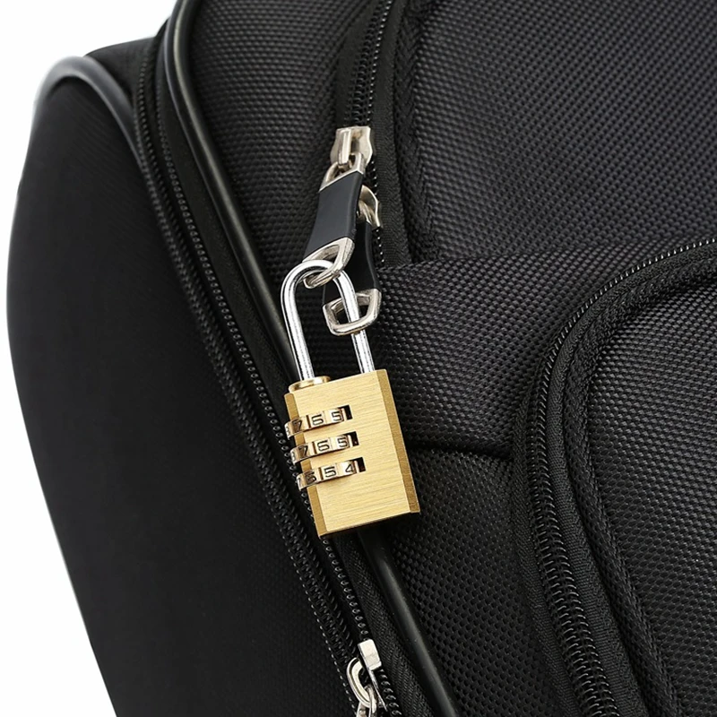High Security Pure Copper Mini Lock 3 Digit Combination Password Lock Travel Luggage Code Padlock Suitcase Locks