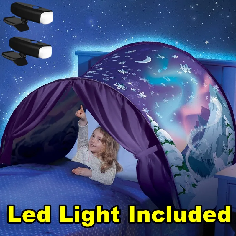 

50% OFF Dream Tents With 2 Light Twin Size Kid Winter Wonderland Magic Forest Space Adventure Dinosaur Island Unicorn Fantasy