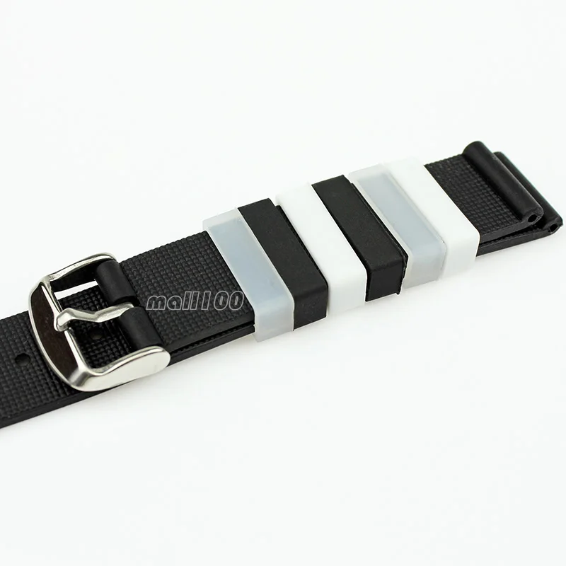 

3PCS Silicone Strap Retaining Ring Loop Hoop Keeper Black Brown White 12~26mm