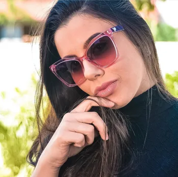 

2019 New Arrival Women Classic Brand Designer Cat Eye Sunglasses Acatate Frame Fashion Sexy Pink Sun Glasses Famale Shades