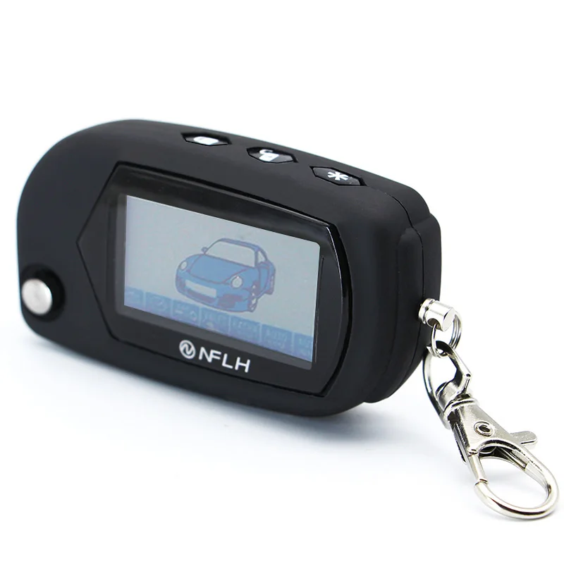 

New Keychain B9 LCD Remote Control uncut blade Key Fob For Two Way Anti-Theft Car Alarm System Starline B9 Twage alarm auto