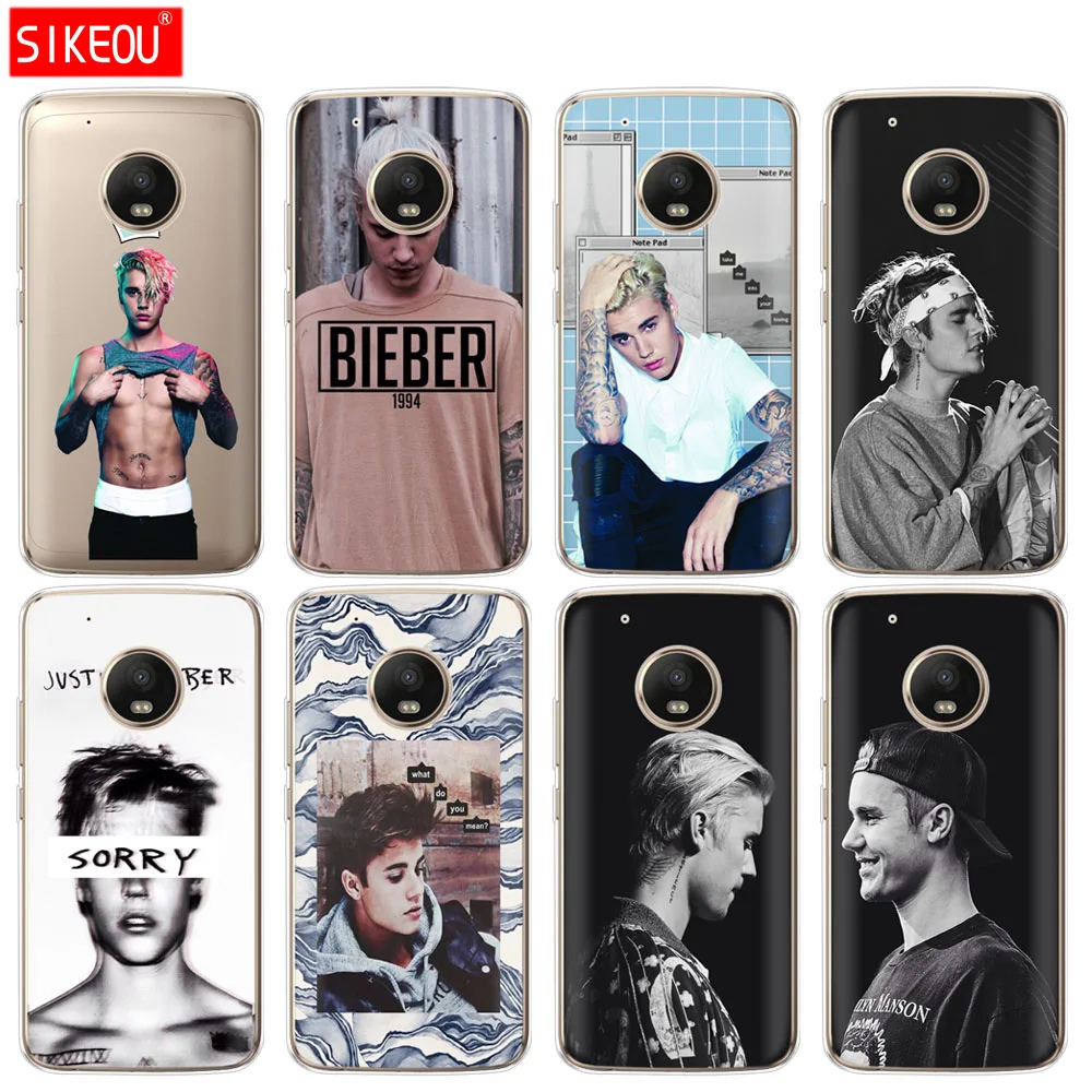silicone case phone cover For Motorola Moto G6 G5 G5S Z2 Z3 PLAY PLUS
X4 E4 E5 C Justin bieber music singer