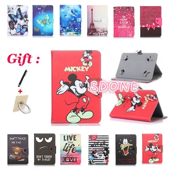 

Universal Case for Prestigio Multipad Grace 3118 PMT3118/3318 PMT3318 3G 8 inch Tablet Printed PU Leather Case cover + 2 Gifts