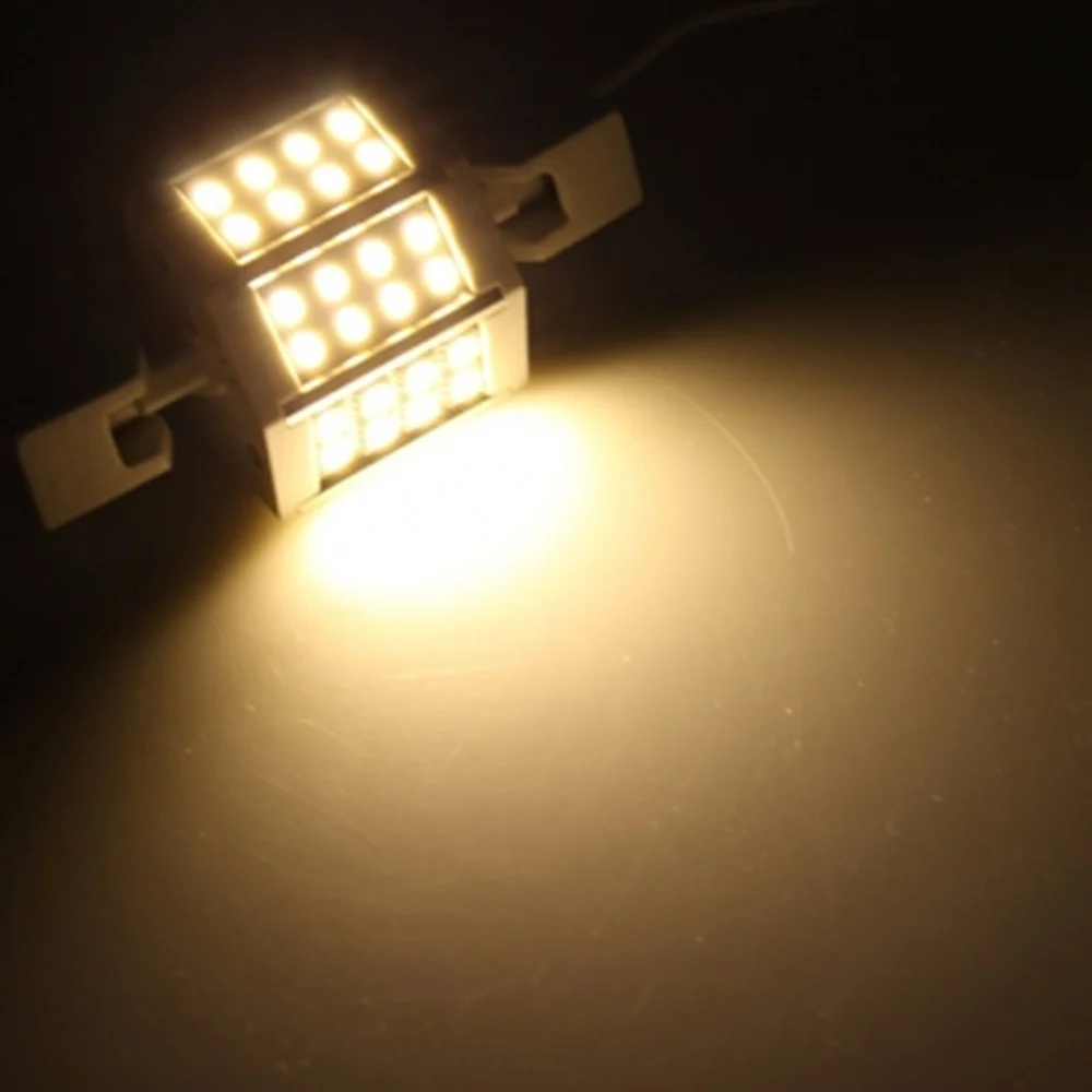 R7S 5 Вт 24leds 5050 SMD энергосберегающие лампочки 78 мм теплый белый 100-240 В заменить галогенные Flootlight