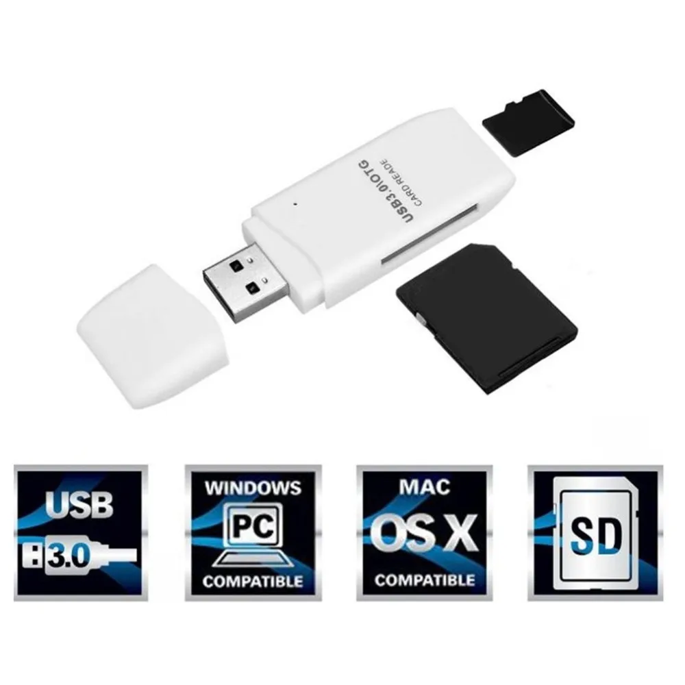 

USB Type Micro-USB Card Reader Mini Aluminum Alloy Shell Card Read USB 3.0 TF High-Speed Card Reader Drop Shipping