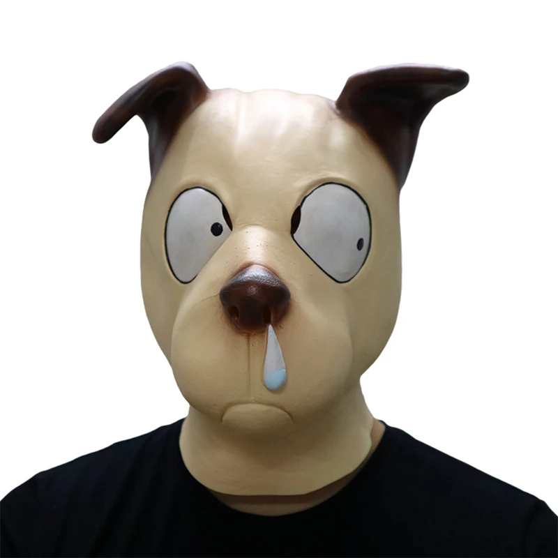 2018 Halloween Cute Snout Dog Latex Mask Novelty Costume Party Fancy