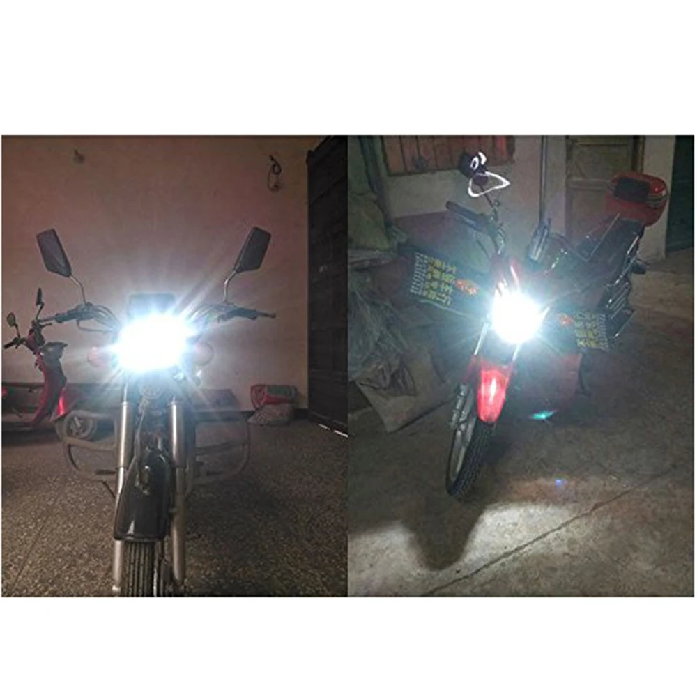 Фара для мотоцикла Hi Lo фара H4 18W LED 3 COB 2000LM 6000K Hi/Lo белый свет мото DRL| |