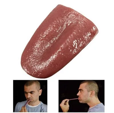 

New Horror Funny Magic Tricks Whole Person False Simulation Tongue Decompression Toy Halloween Prank Finger for Magic Tricks E