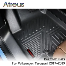 Atreus 1 комплект TPE автомобильный коврик для ног для Volkswagen Teramont водонепроницаемый коврик для укладки обуви аксессуары