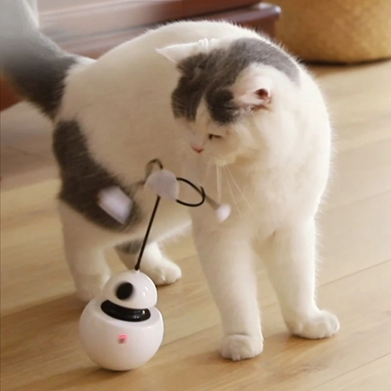 Электронный движения кошка игрушка Интерактивная кошка игрушка многофункциональный автоматический шарик для котов стакан с Chaser Свет Звук для котенка