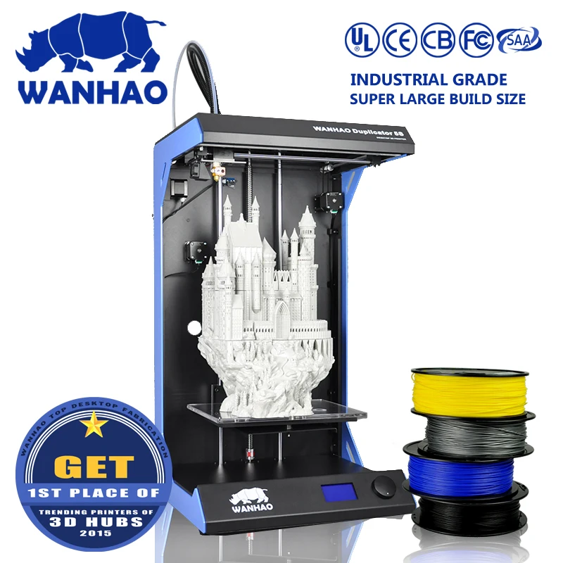  China New Design Desktop FDMPLAPVAABS filament wanhao D5S 3d color Printer Machine with High Precis