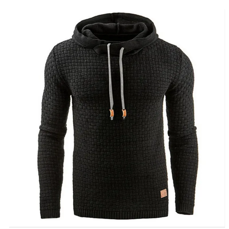 

Fall/winter 2019 Men's jacquard hoodie Casual Hip-hop jogging long-Sleeved Hoodie warm color pullover hoodie coat