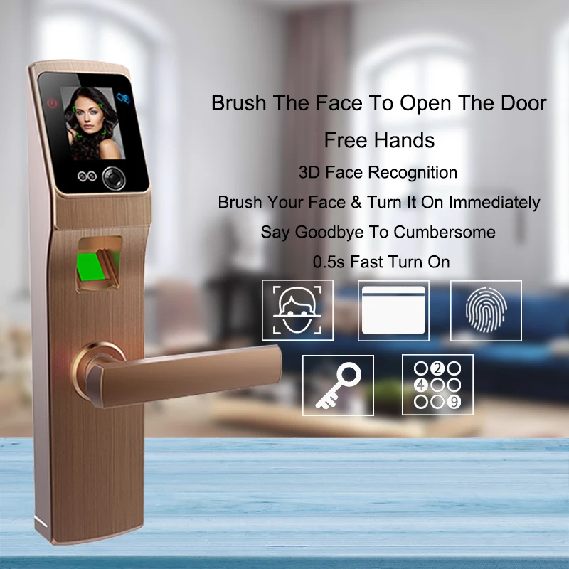 Биометрический Дверной замок с отпечатком пальца, безопасный цифровой дверной замок для дома, умный замок, сенсорный экран
